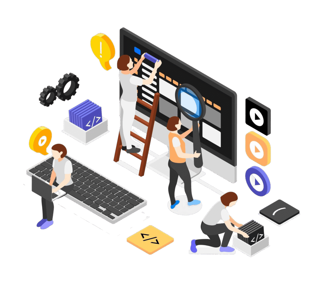 Mājaslapu izveide - 1. Plānošana un analīze, 2. Dizains, 3. Programmēšana, 4. Testēšana, 5. Publicēšana, 6. Uzturēšana un atjaunināšana